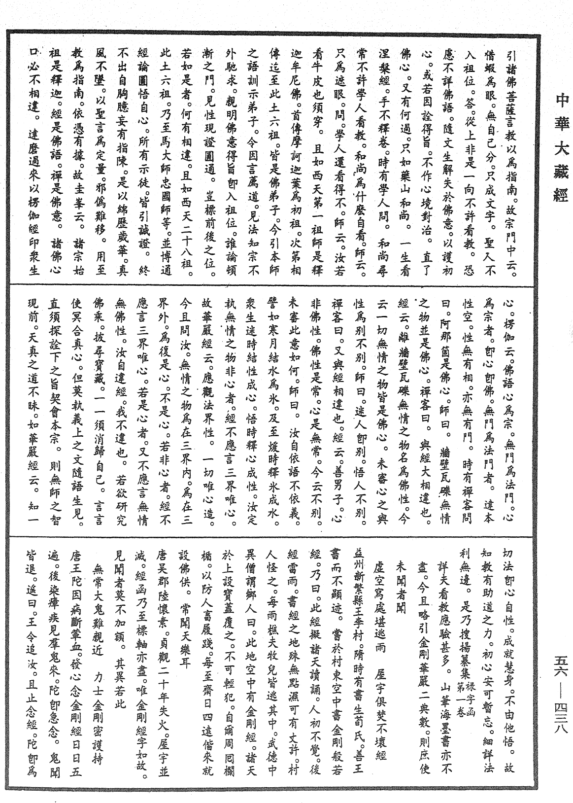 大藏一览集《中华大藏经》_第56册_第0438页