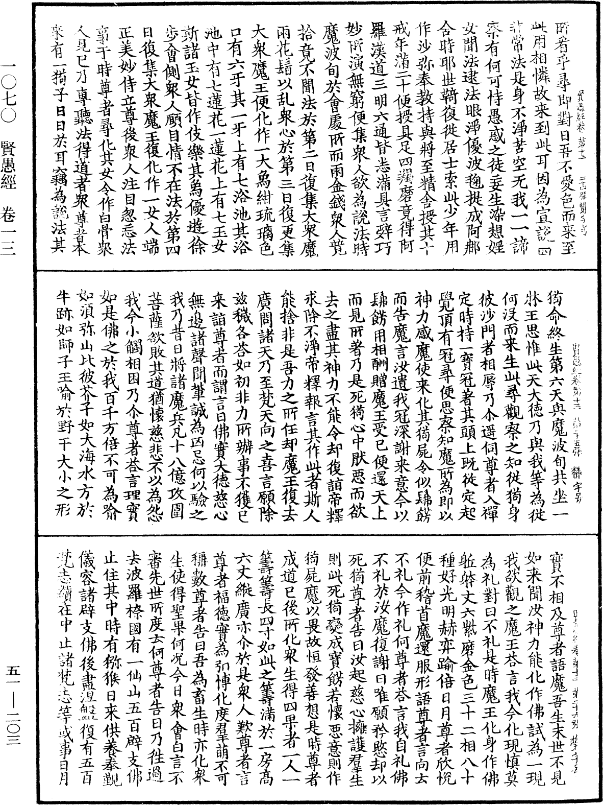 賢愚經《中華大藏經》_第51冊_第203頁