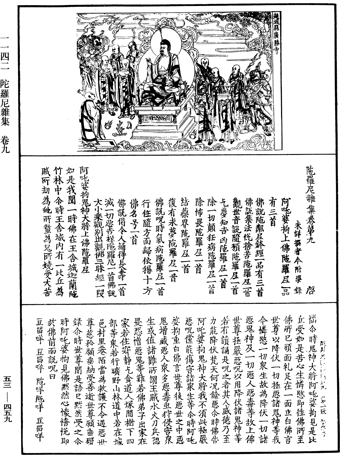 陀羅尼雜集《中華大藏經》_第53冊_第459頁