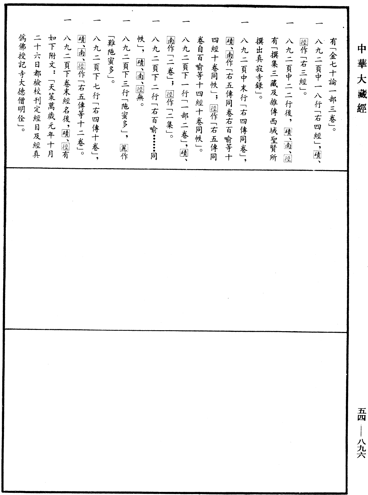 大周刊定眾經目錄《中華大藏經》_第54冊_第896頁14