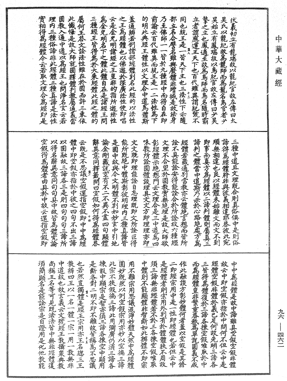 金光明經文句記《中華大藏經》_第96冊_第462頁