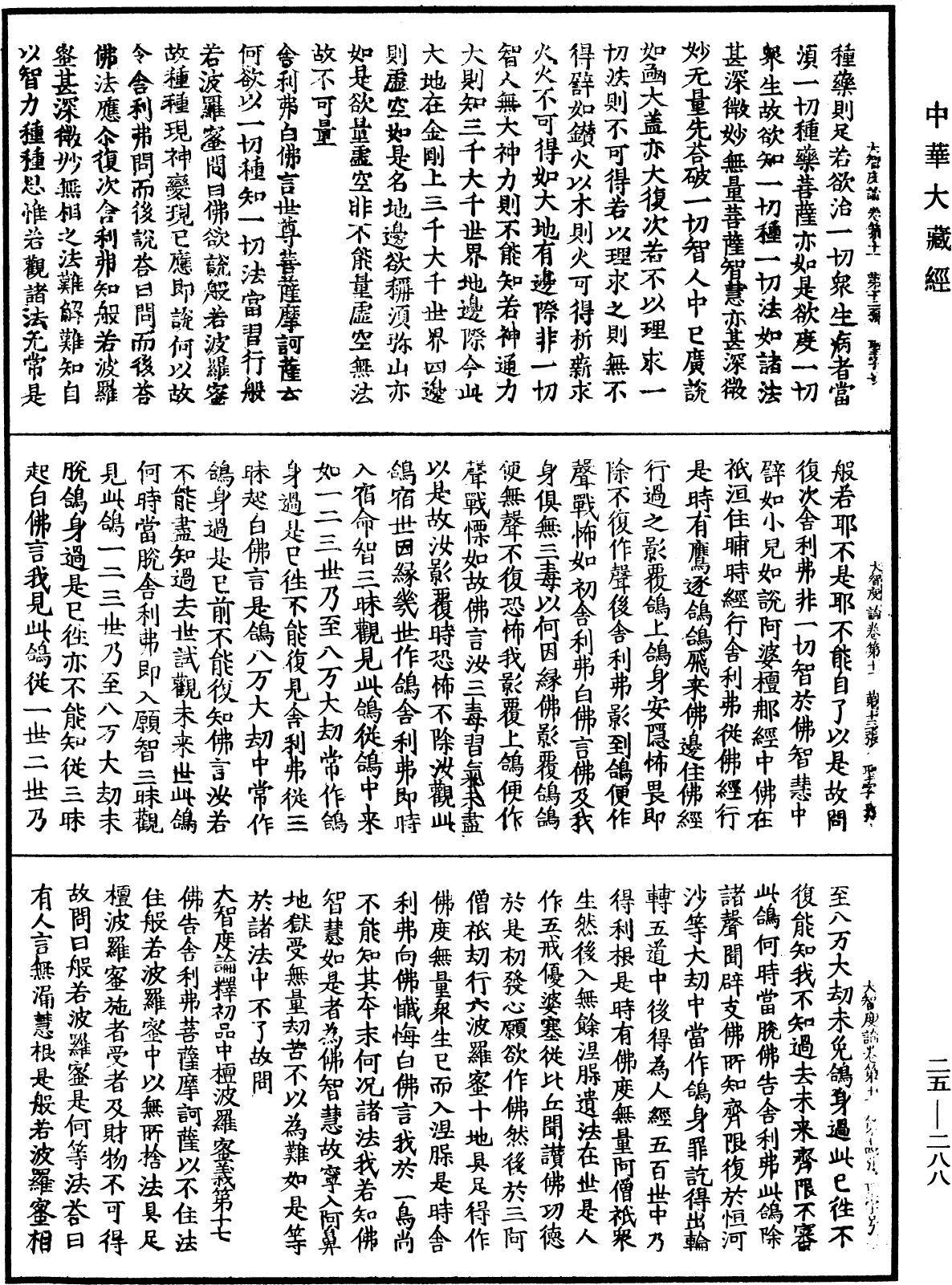 大智度論《中華大藏經》_第25冊_第288頁