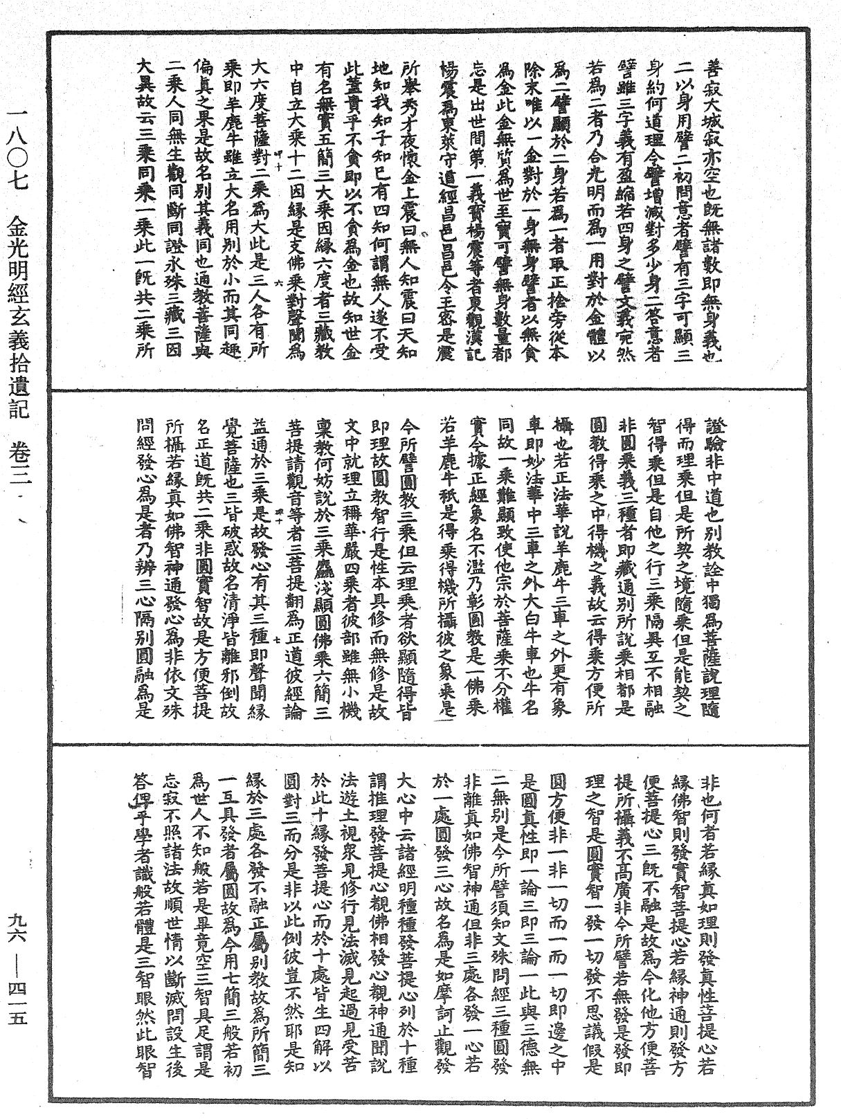 金光明經玄義拾遺記《中華大藏經》_第96冊_第415頁