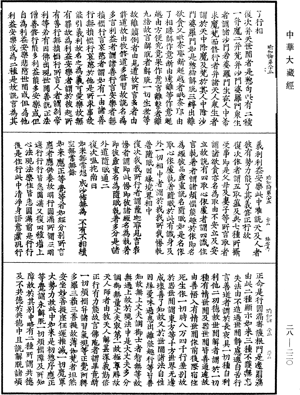 瑜伽師地論《中華大藏經》_第28冊_第0220頁