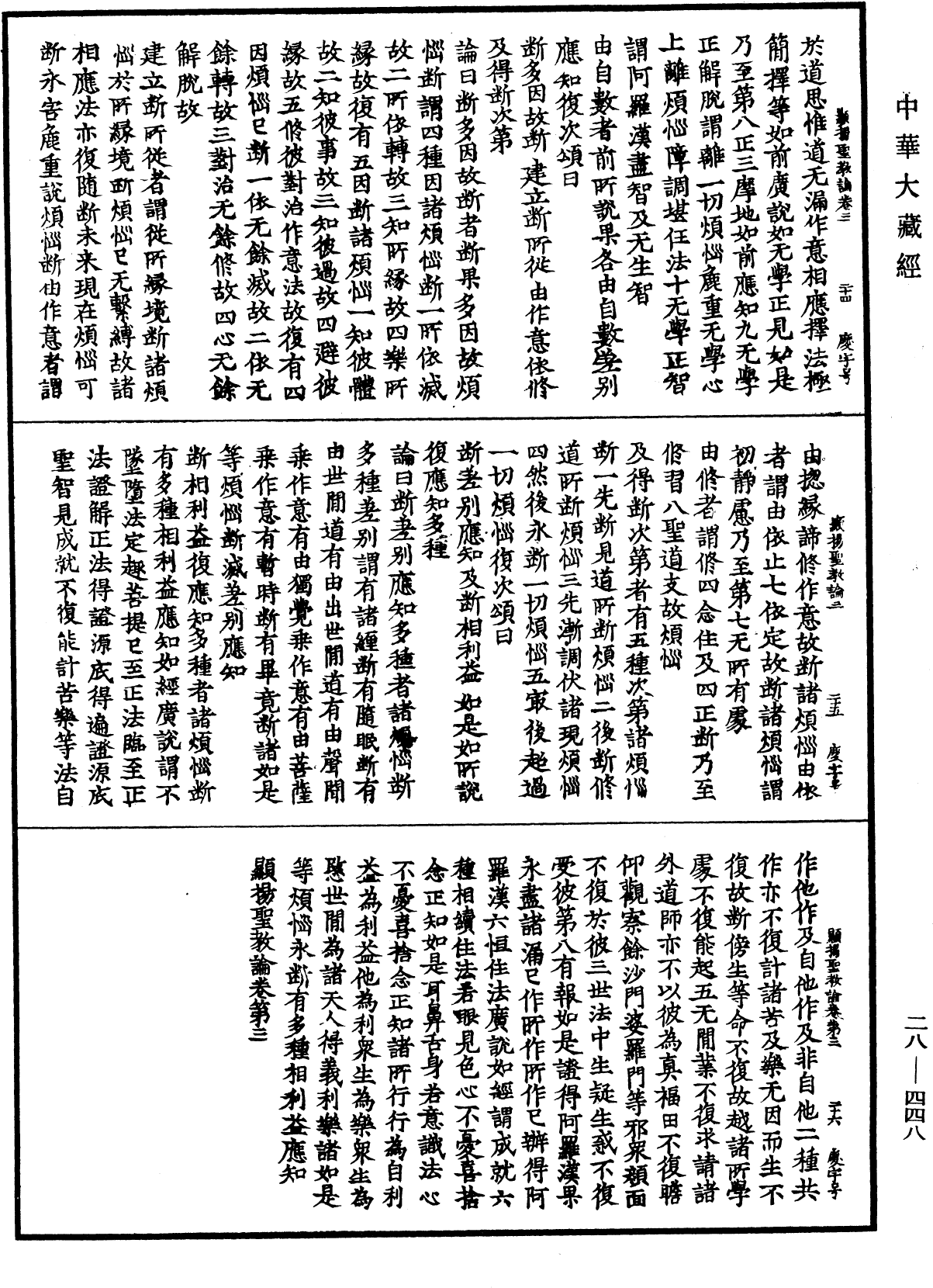 顯揚聖教論《中華大藏經》_第28冊_第0448頁