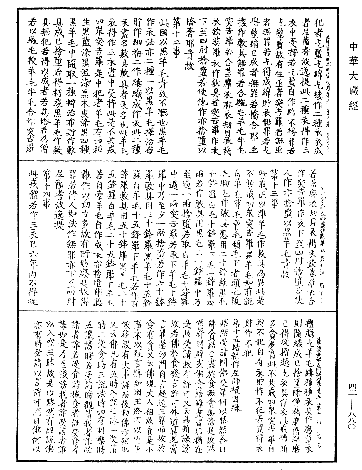 薩婆多毗尼毗婆沙《中華大藏經》_第42冊_第880頁