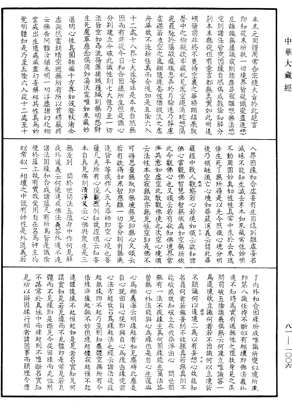 御錄宗鏡大綱《中華大藏經》_第81冊_第1006頁