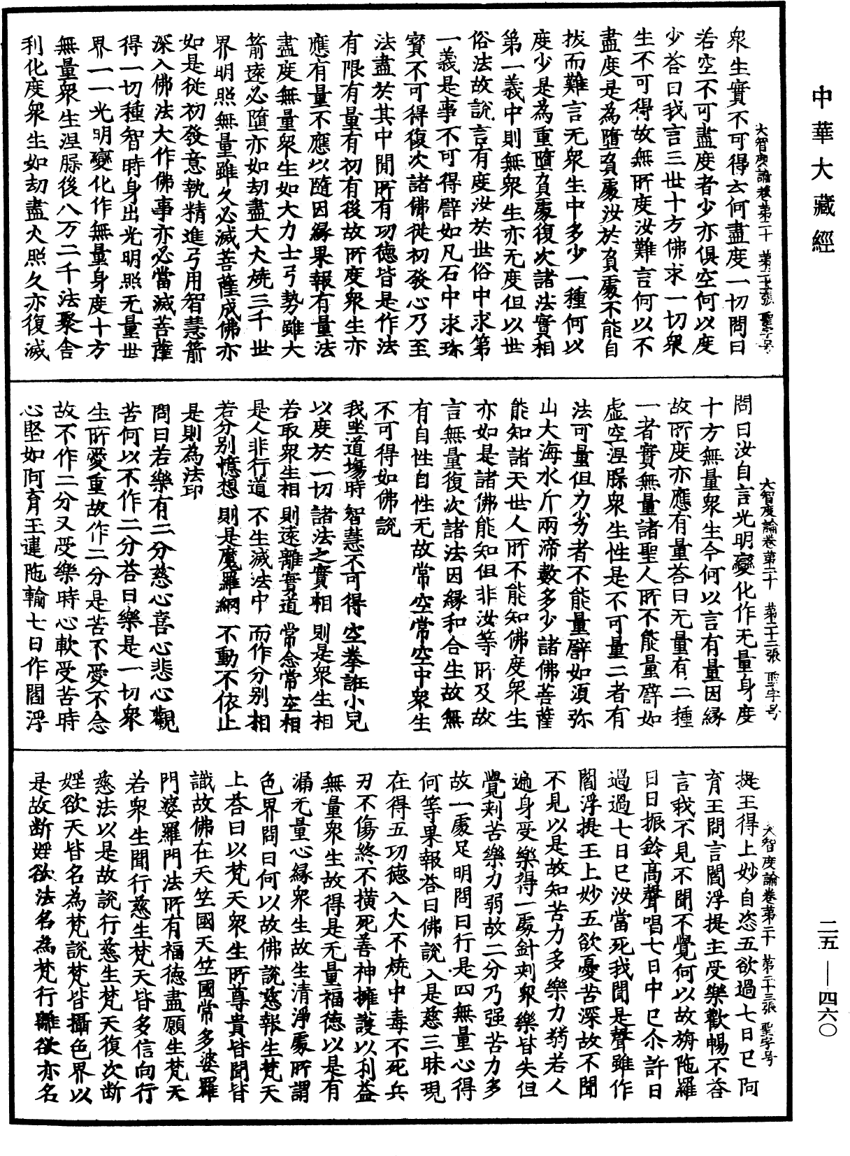 大智度論《中華大藏經》_第25冊_第460頁