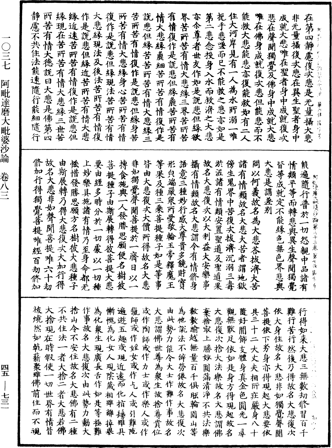 阿毗達磨大毗婆沙論《中華大藏經》_第45冊_第731頁