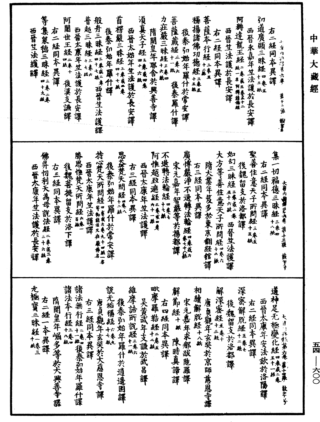 大唐內典錄《中華大藏經》_第54冊_第600頁