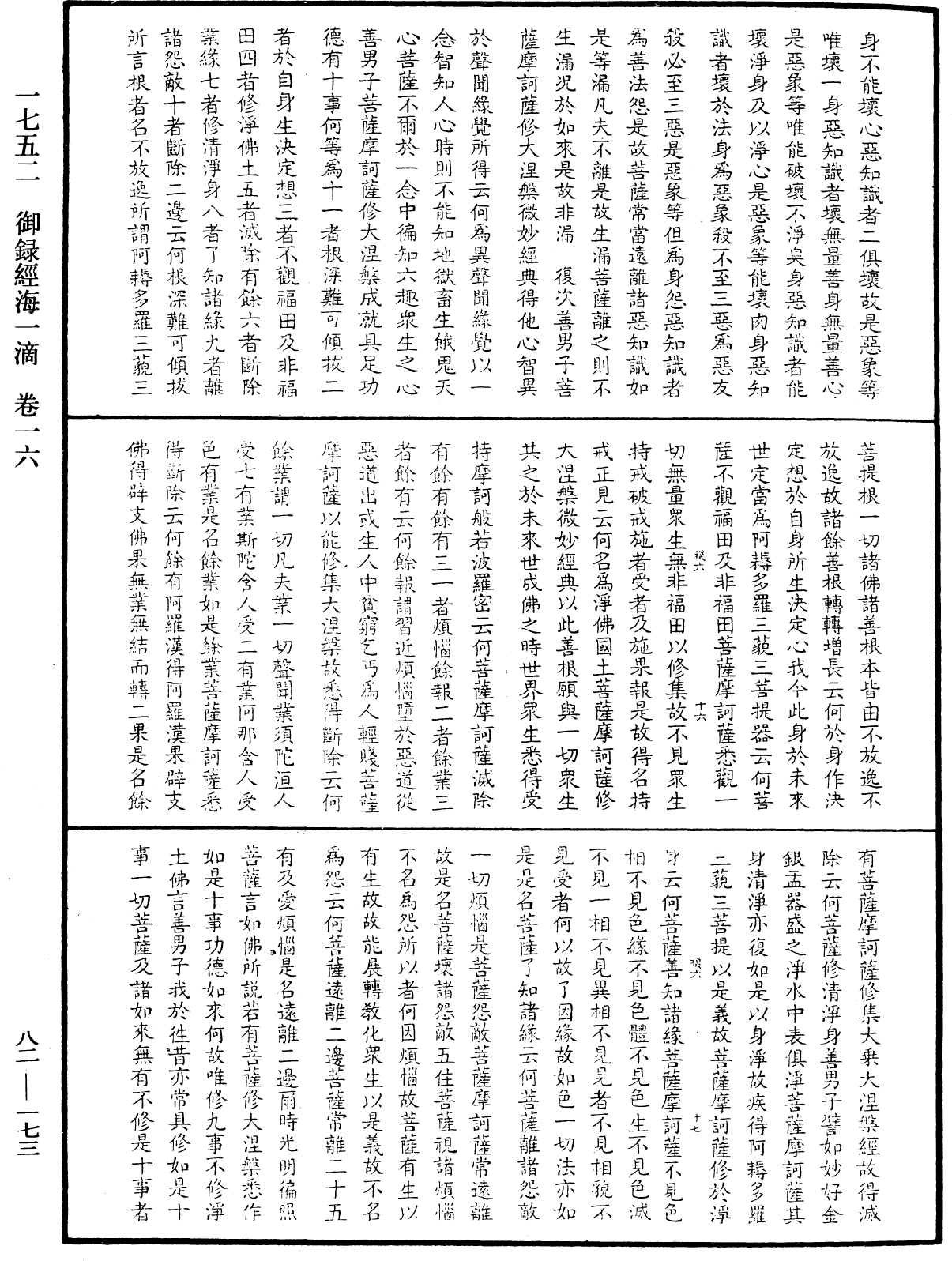 御錄經海一滴《中華大藏經》_第82冊_第0173頁