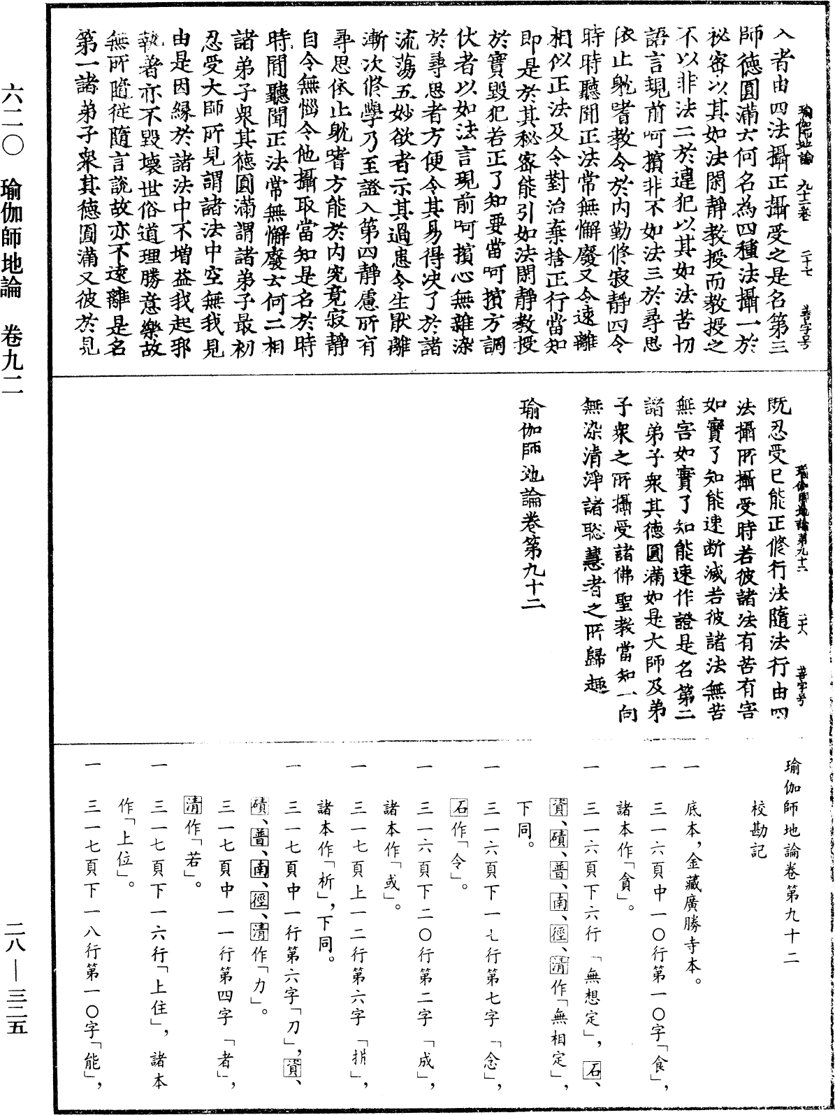 瑜伽師地論《中華大藏經》_第28冊_第0325頁