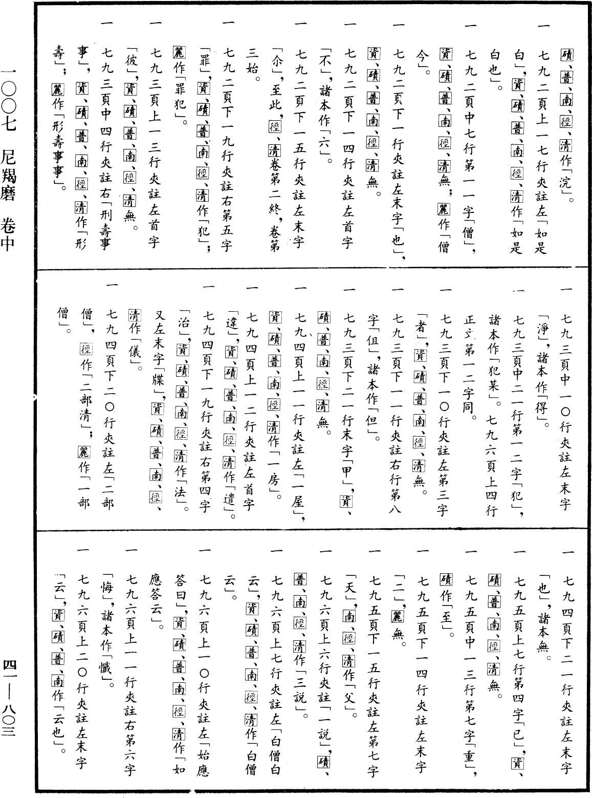 尼羯磨《中華大藏經》_第41冊_第803頁