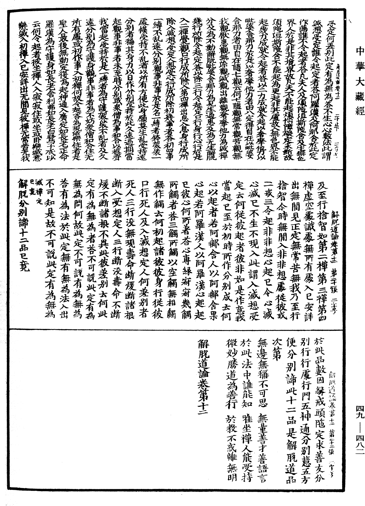 解脫道論《中華大藏經》_第49冊_第0482頁