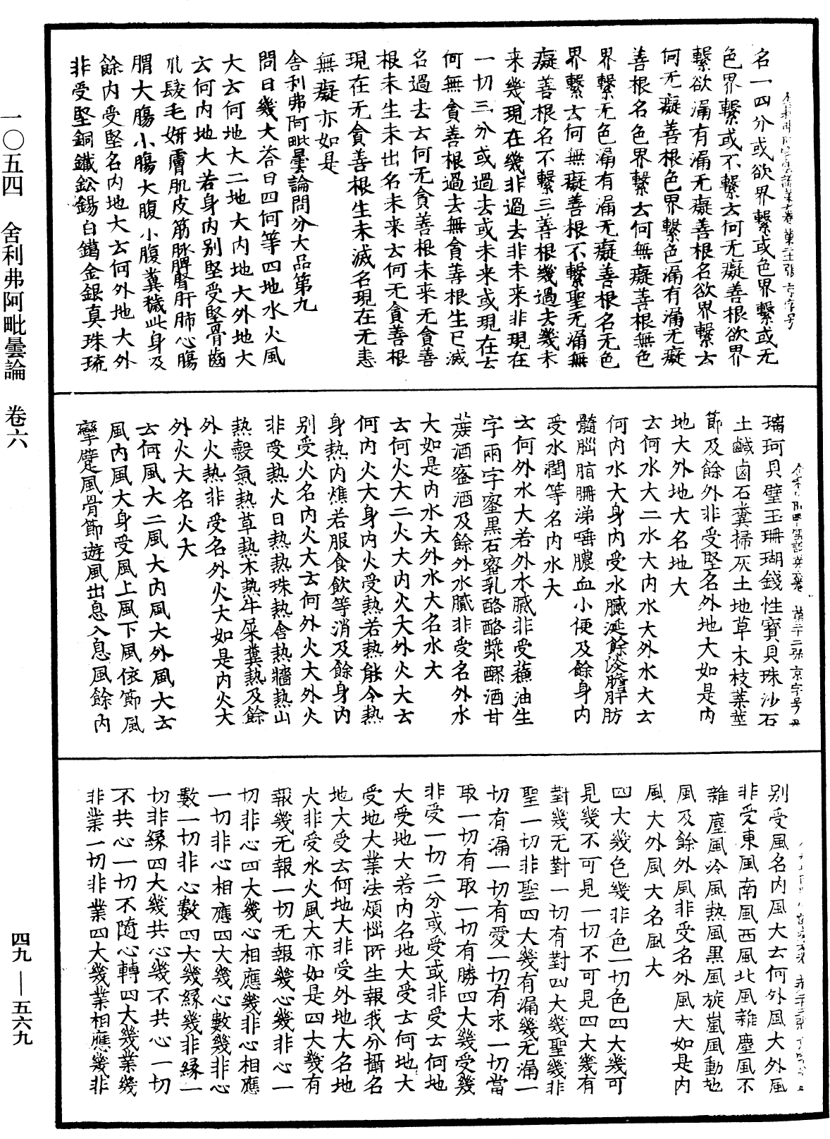 舍利弗阿毗曇論《中華大藏經》_第49冊_第0569頁