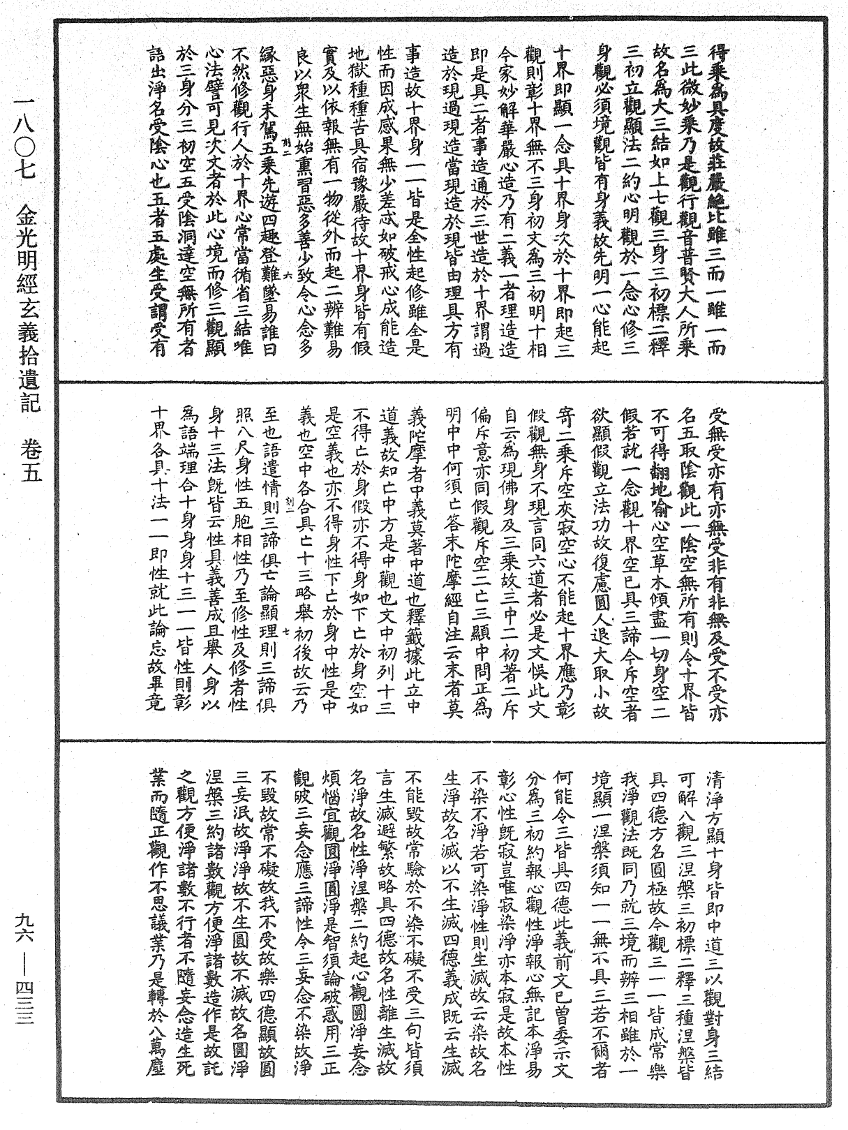 金光明經玄義拾遺記《中華大藏經》_第96冊_第433頁