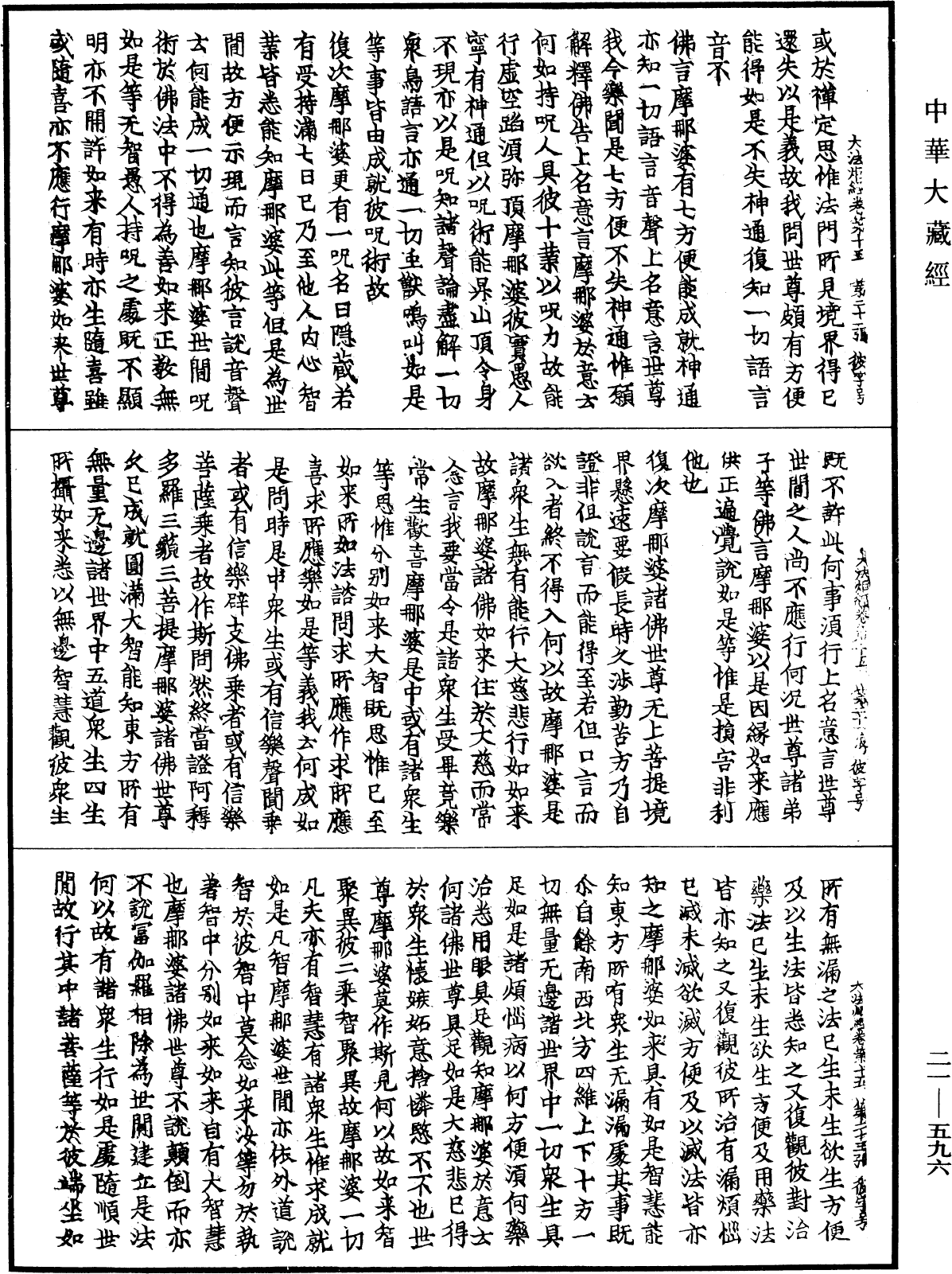 大法炬陀羅尼經《中華大藏經》_第21冊_第596頁