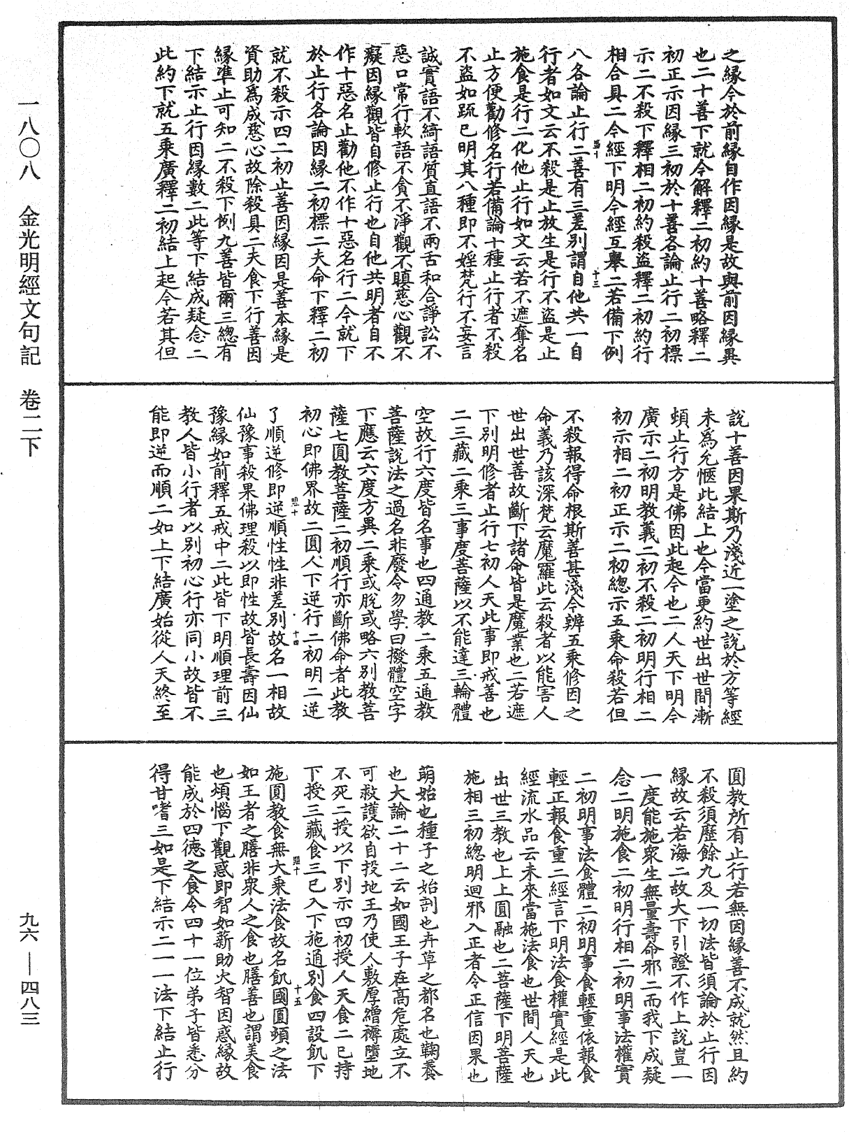 金光明經文句記《中華大藏經》_第96冊_第483頁