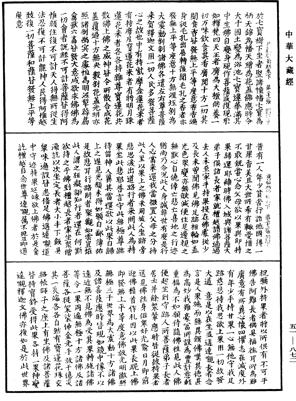 舊雜譬喻經《中華大藏經》_第51冊_第872頁