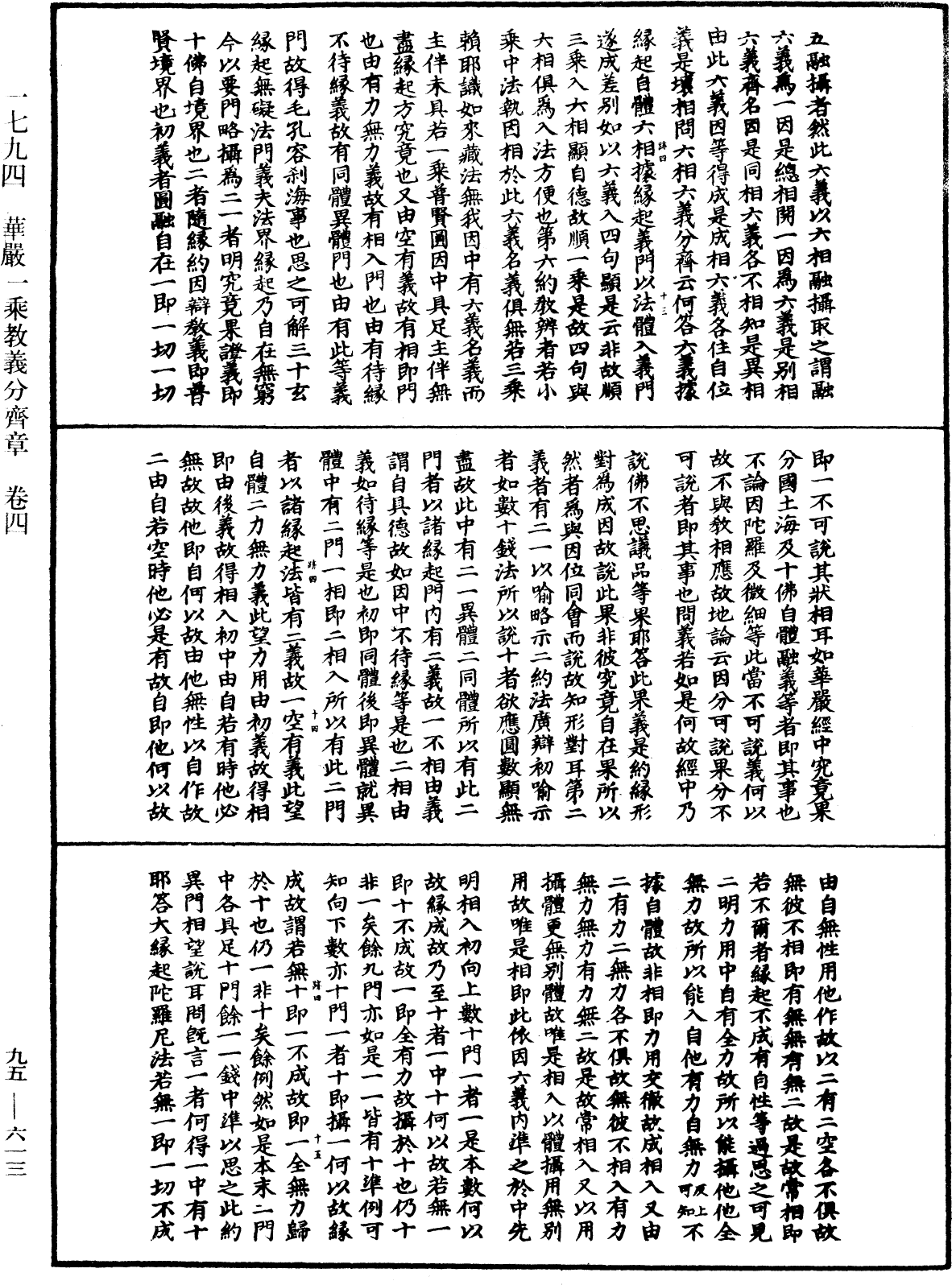 華嚴一乘教義分齊章《中華大藏經》_第95冊_第613頁