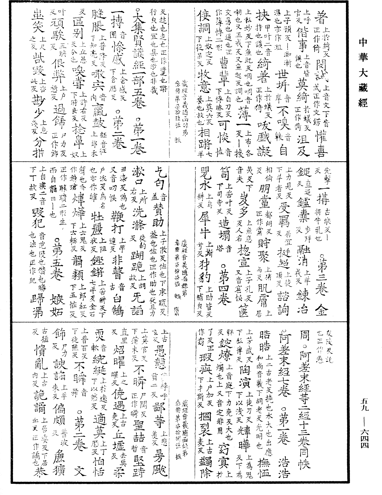 新集藏經音義隨函錄《中華大藏經》_第59冊_第0644頁