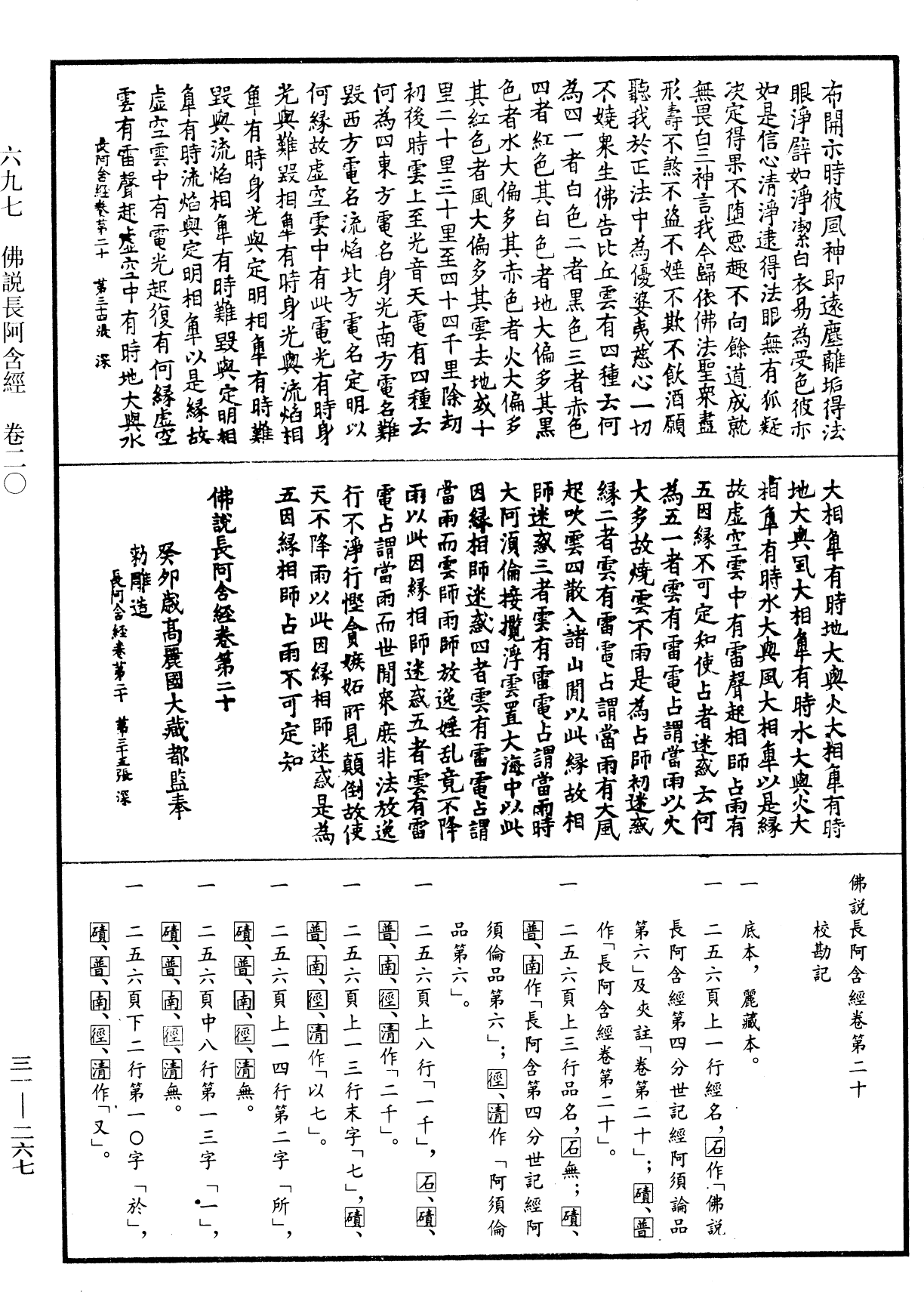 佛說長阿含經《中華大藏經》_第31冊_第0267頁