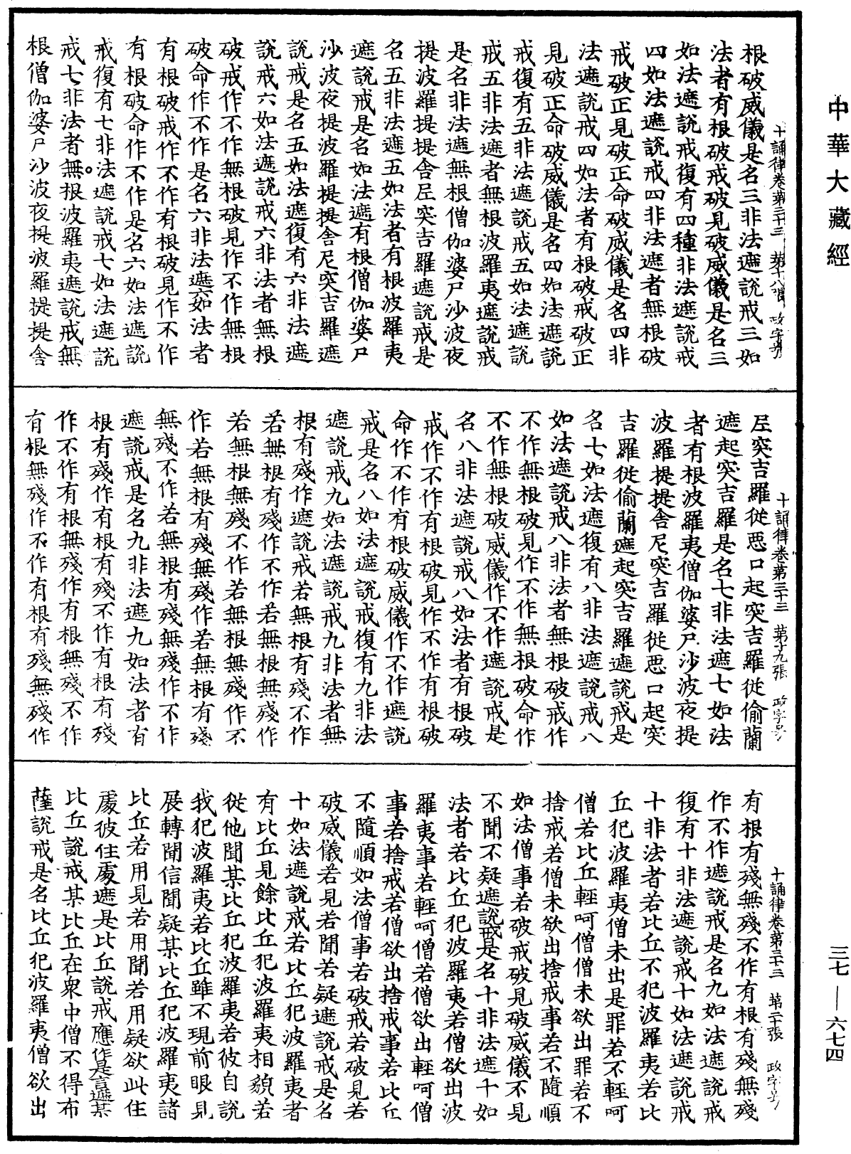 十誦律《中華大藏經》_第37冊_第674頁