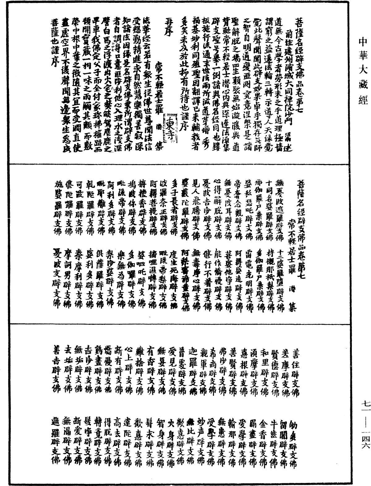 菩萨名经《中华大藏经》_第71册_第146页