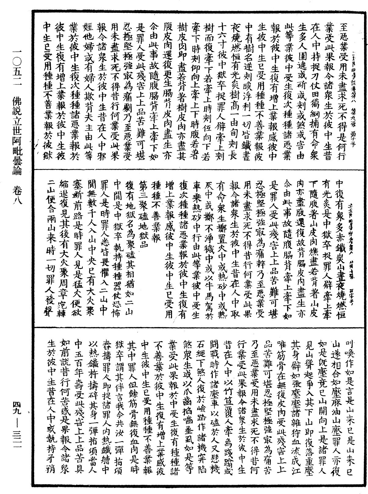 佛說立世阿毗曇論《中華大藏經》_第49冊_第0321頁