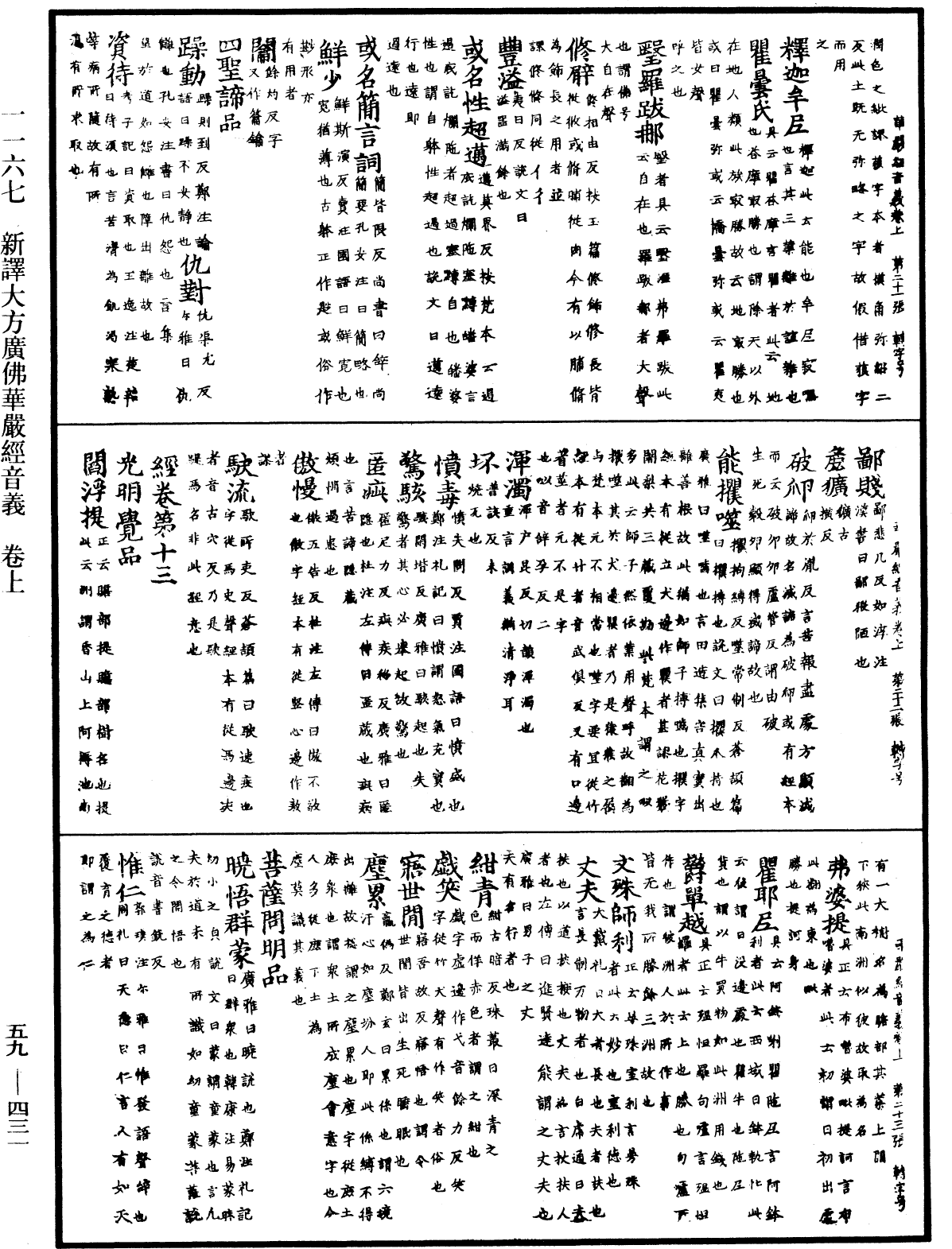 新譯大方廣佛華嚴經音義《中華大藏經》_第59冊_第0431頁