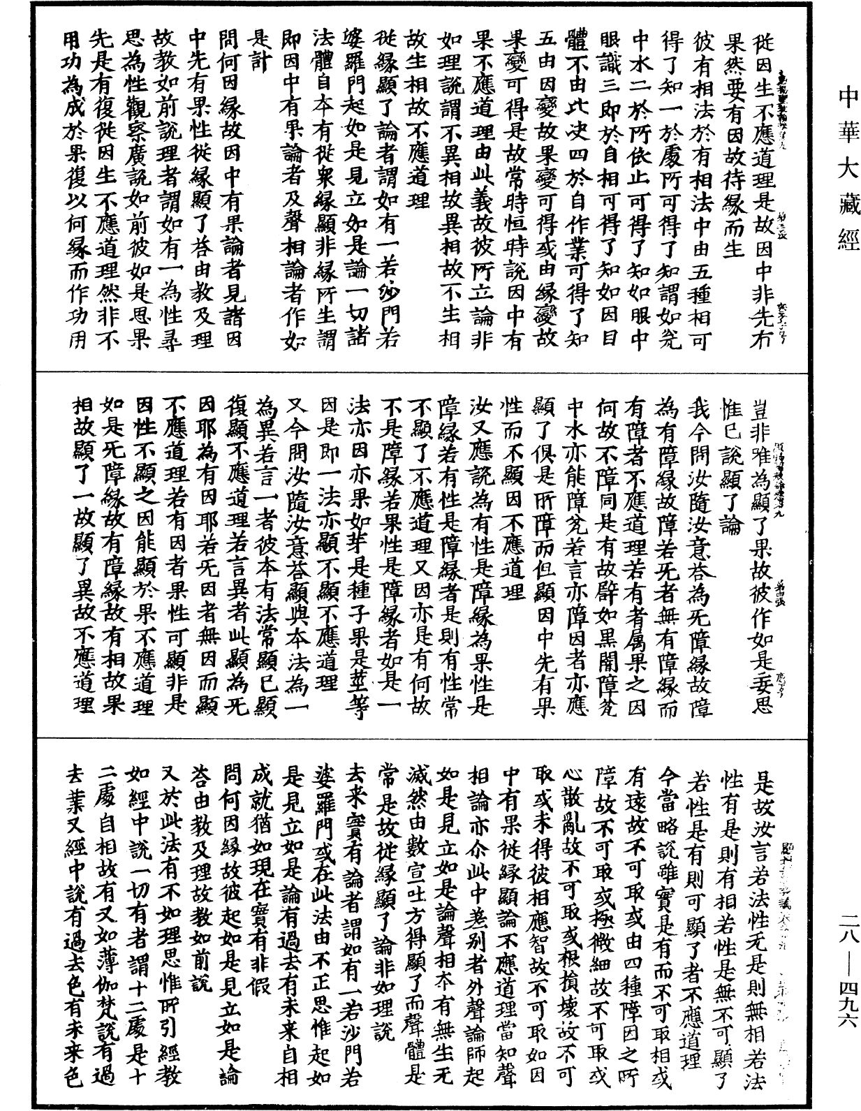 顯揚聖教論《中華大藏經》_第28冊_第0496頁