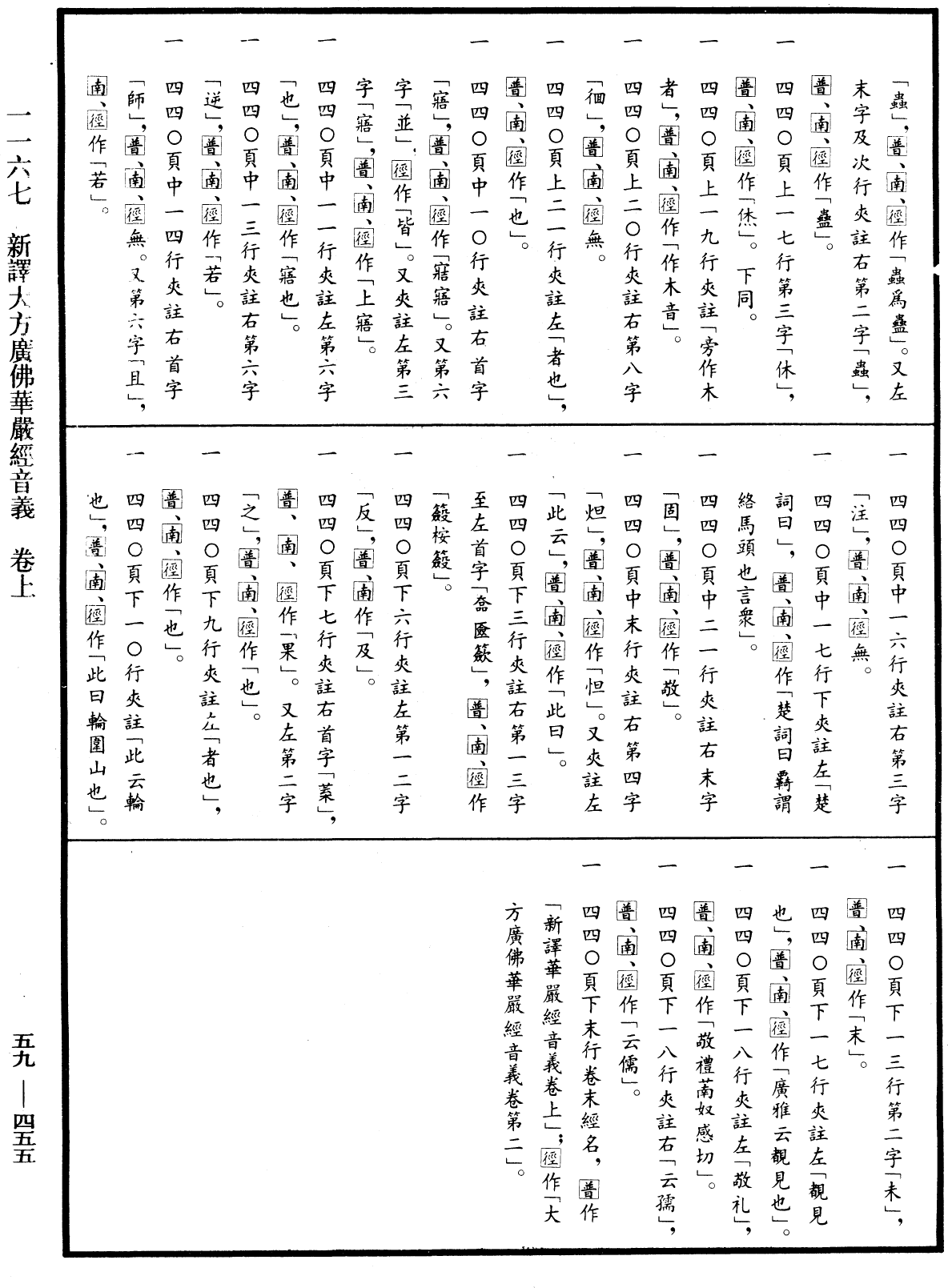 新譯大方廣佛華嚴經音義《中華大藏經》_第59冊_第0455頁