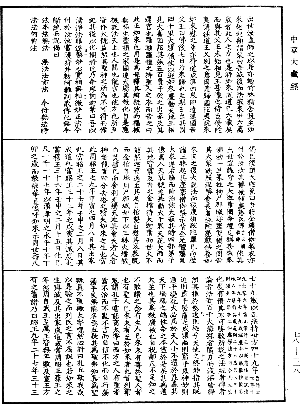 傳法正宗記《中華大藏經》_第78冊_第0318頁