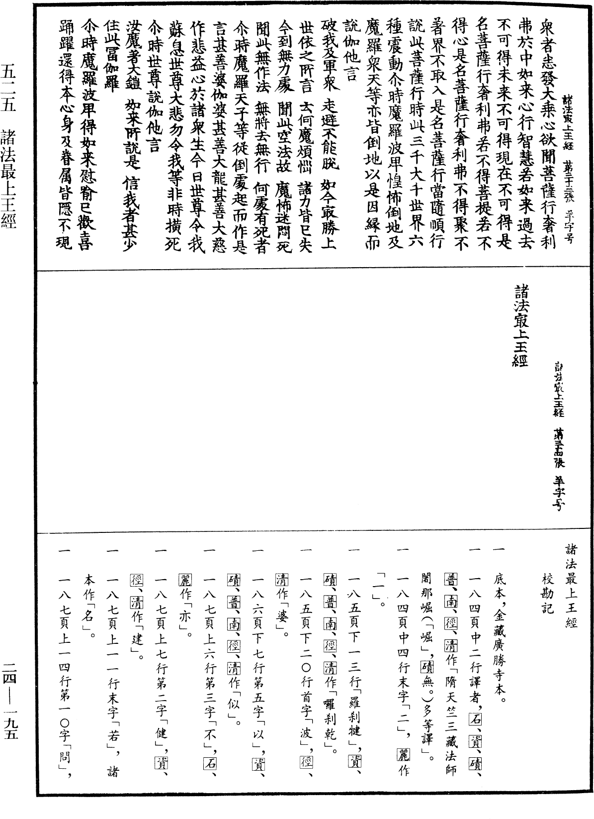 諸法最上王經《中華大藏經》_第24冊_第195頁