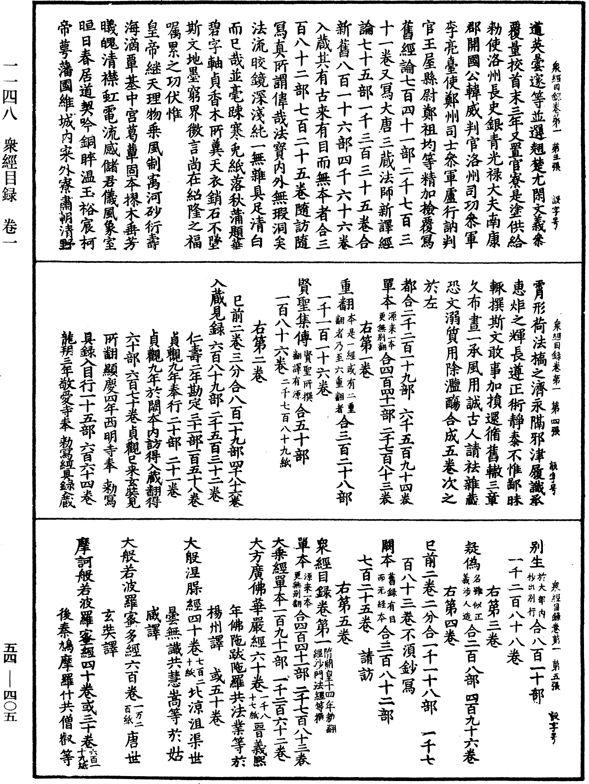 眾經目錄《中華大藏經》_第54冊_第405頁