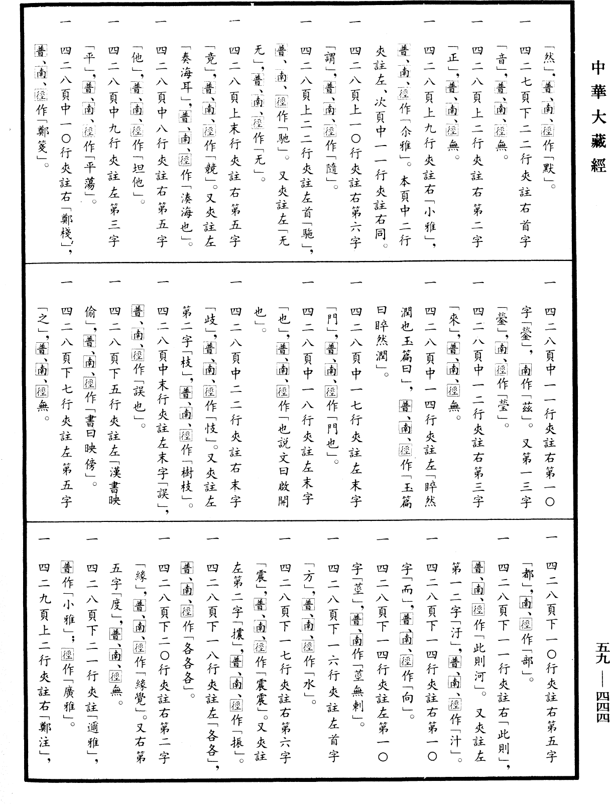 新译大方广佛华严经音义《中华大藏经》_第59册_第0444页