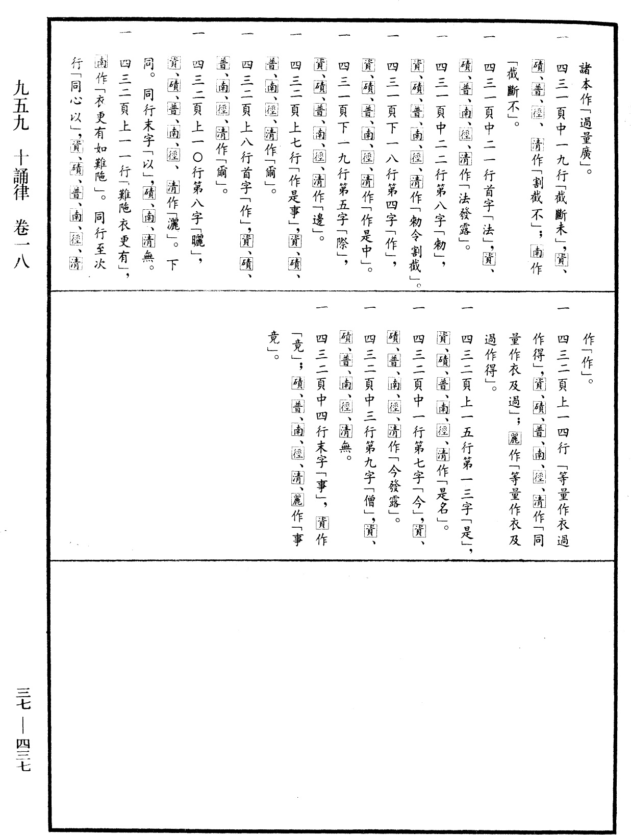 十誦律《中華大藏經》_第37冊_第437頁