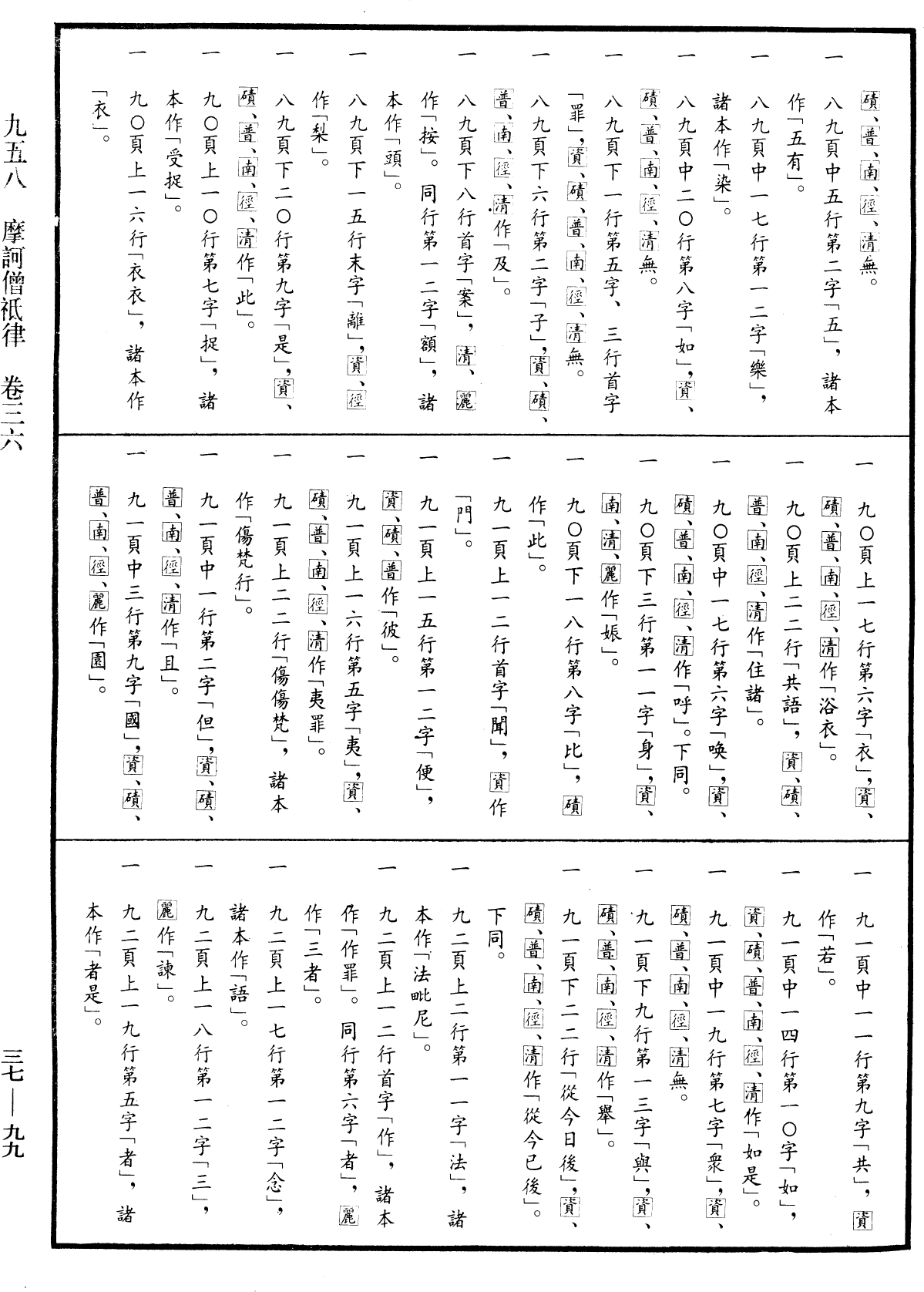 摩訶僧祇律《中華大藏經》_第37冊_第099頁