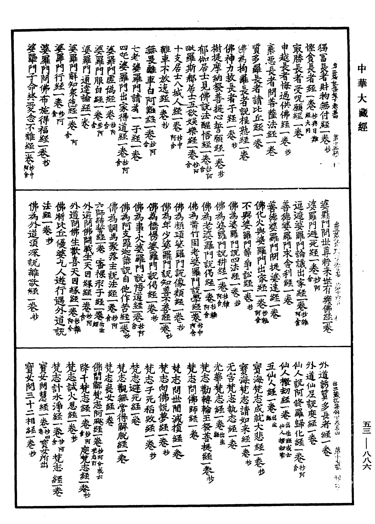 出三藏記集《中華大藏經》_第53冊_第886頁