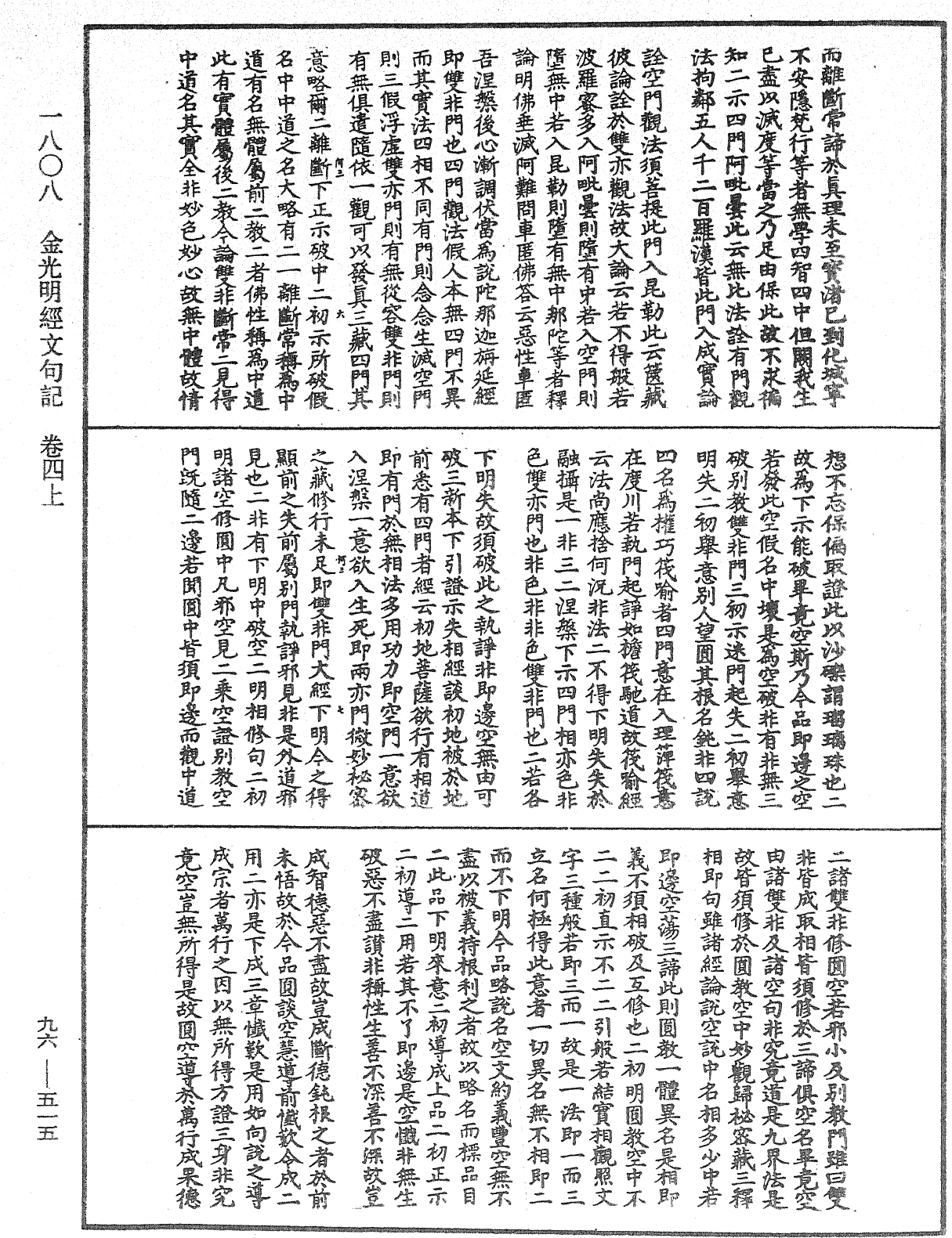 金光明經文句記《中華大藏經》_第96冊_第515頁