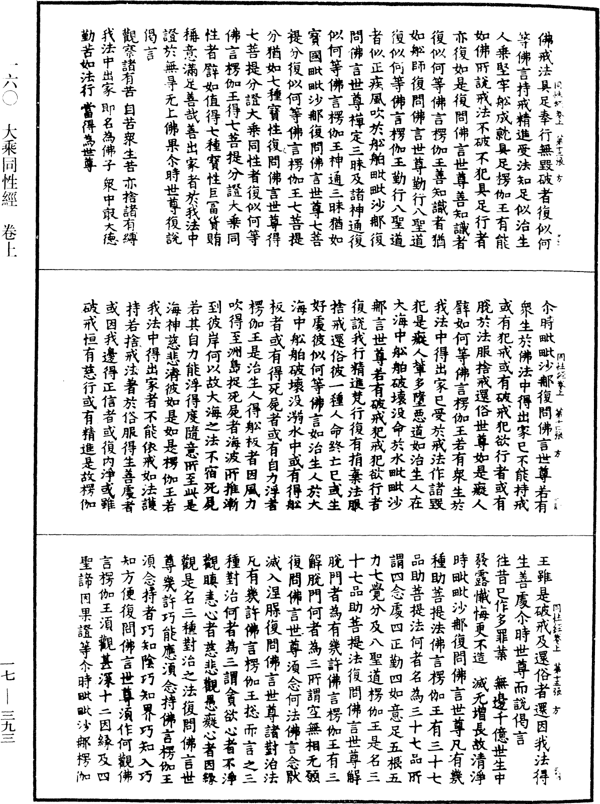 大乘同性經《中華大藏經》_第17冊_第393頁