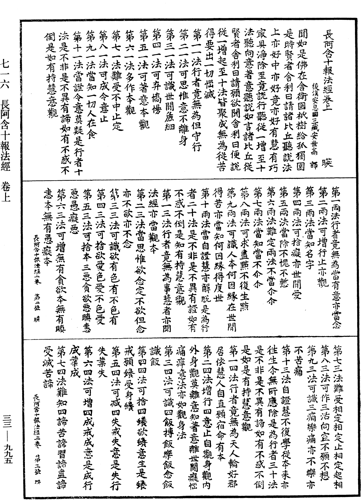 長阿含十報法經《中華大藏經》_第33冊_第0995頁