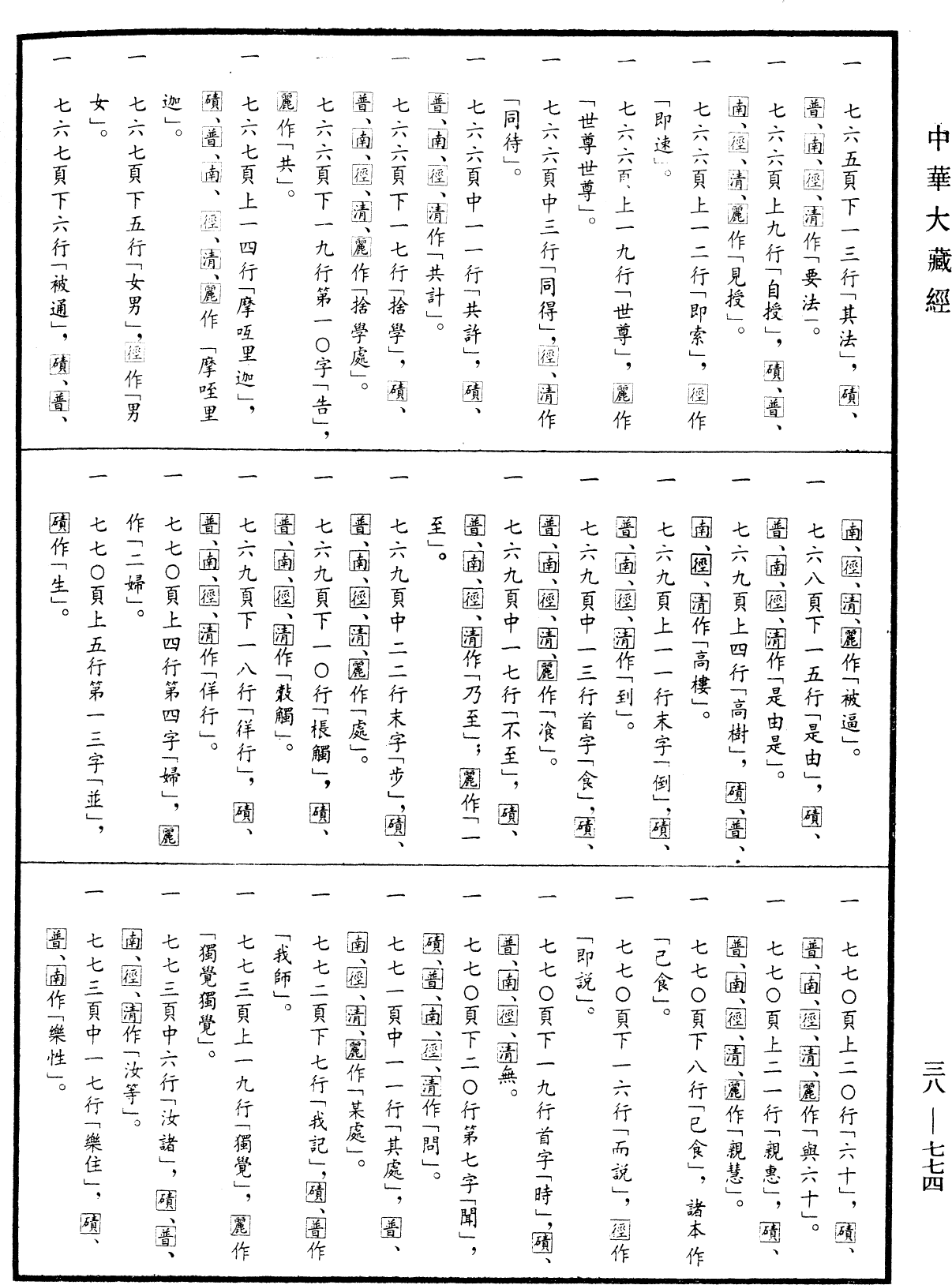 根本說一切有部苾蒭尼毗奈耶《中華大藏經》_第38冊_第774頁2