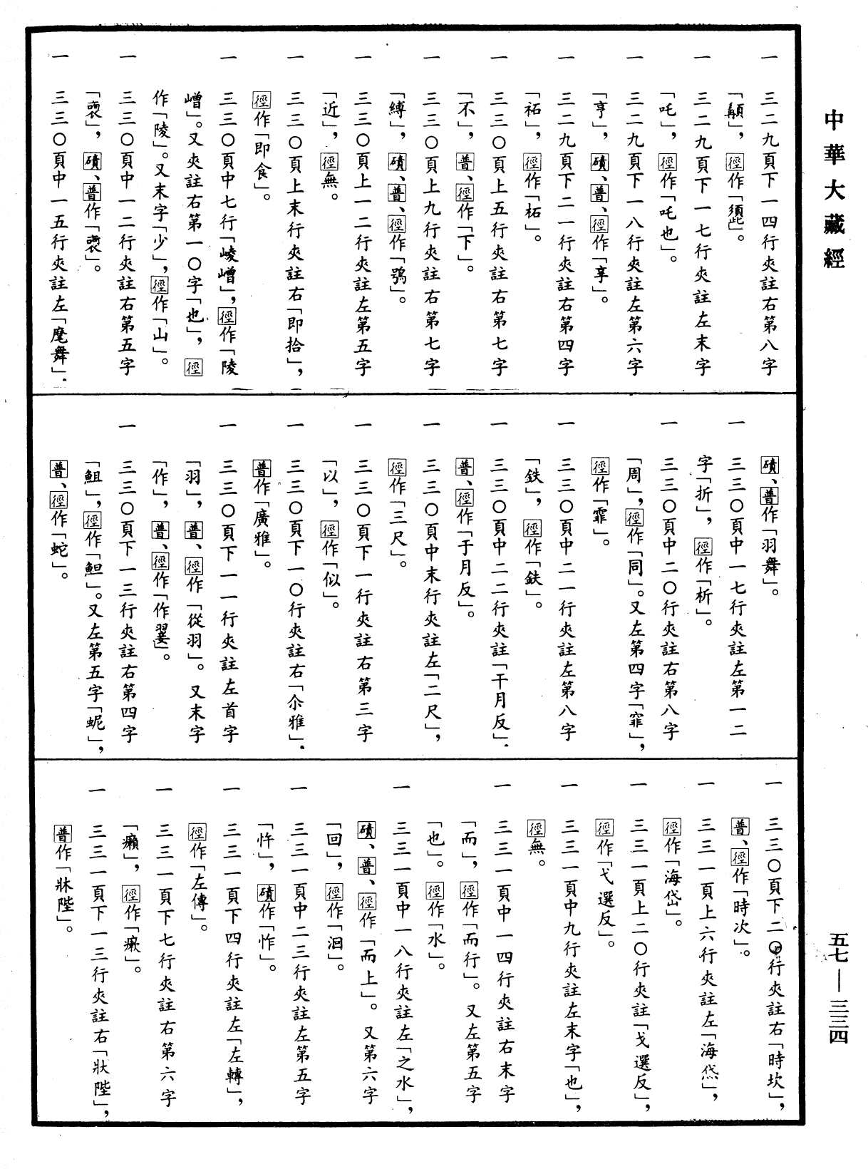 一切經音義《中華大藏經》_第57冊_第0334頁