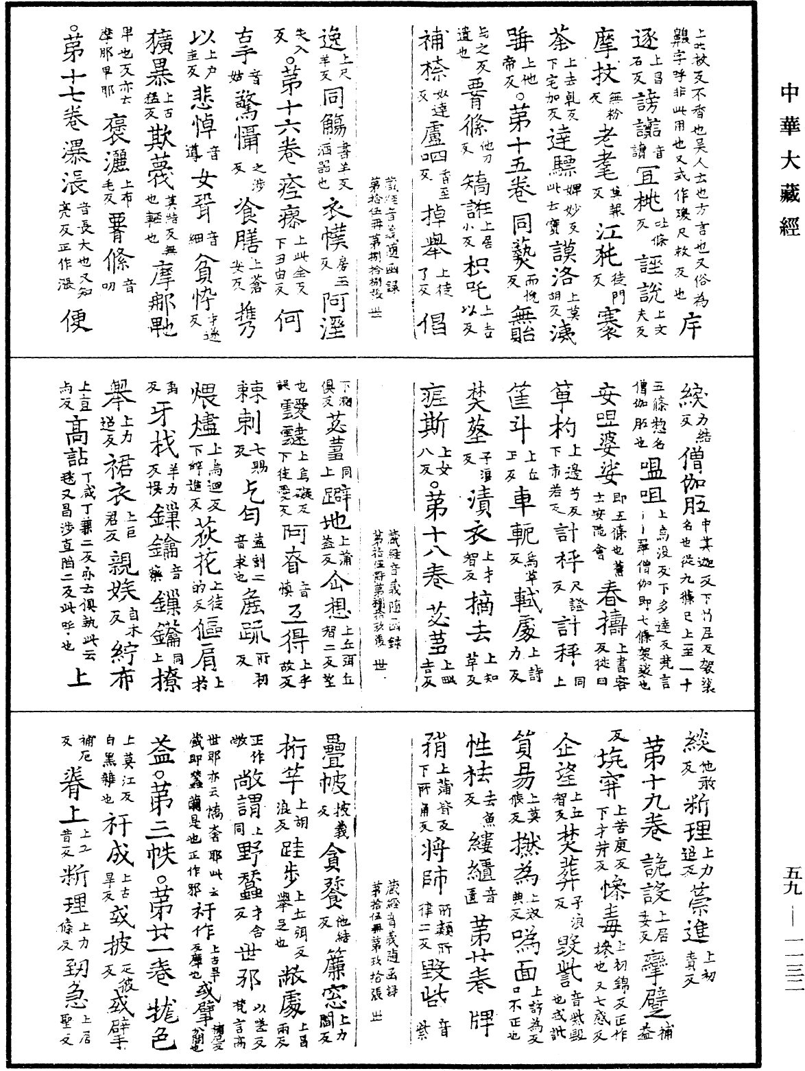 新集藏經音義隨函錄《中華大藏經》_第59冊_第1132頁