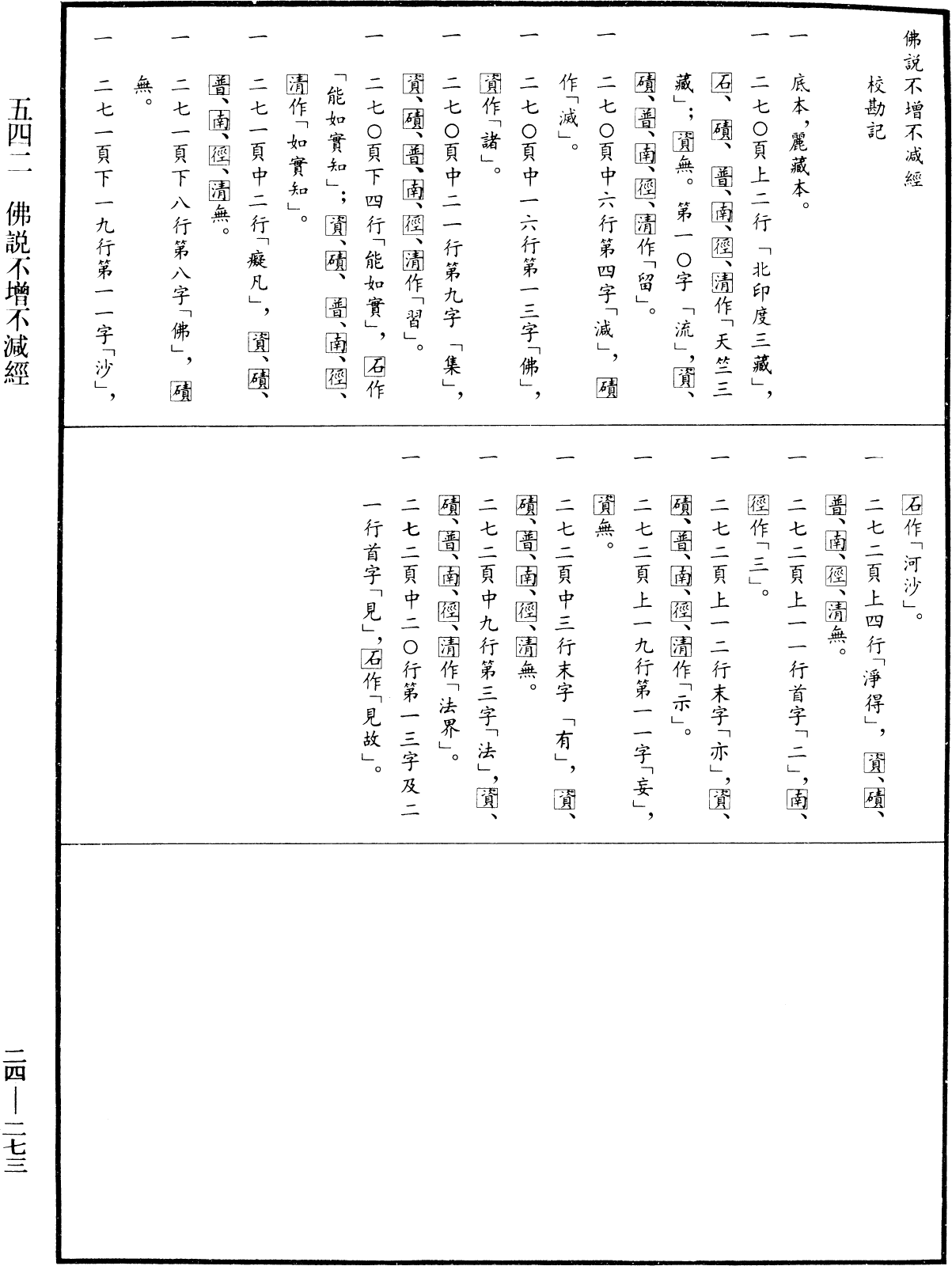 佛說不增不減經《中華大藏經》_第24冊_第273頁