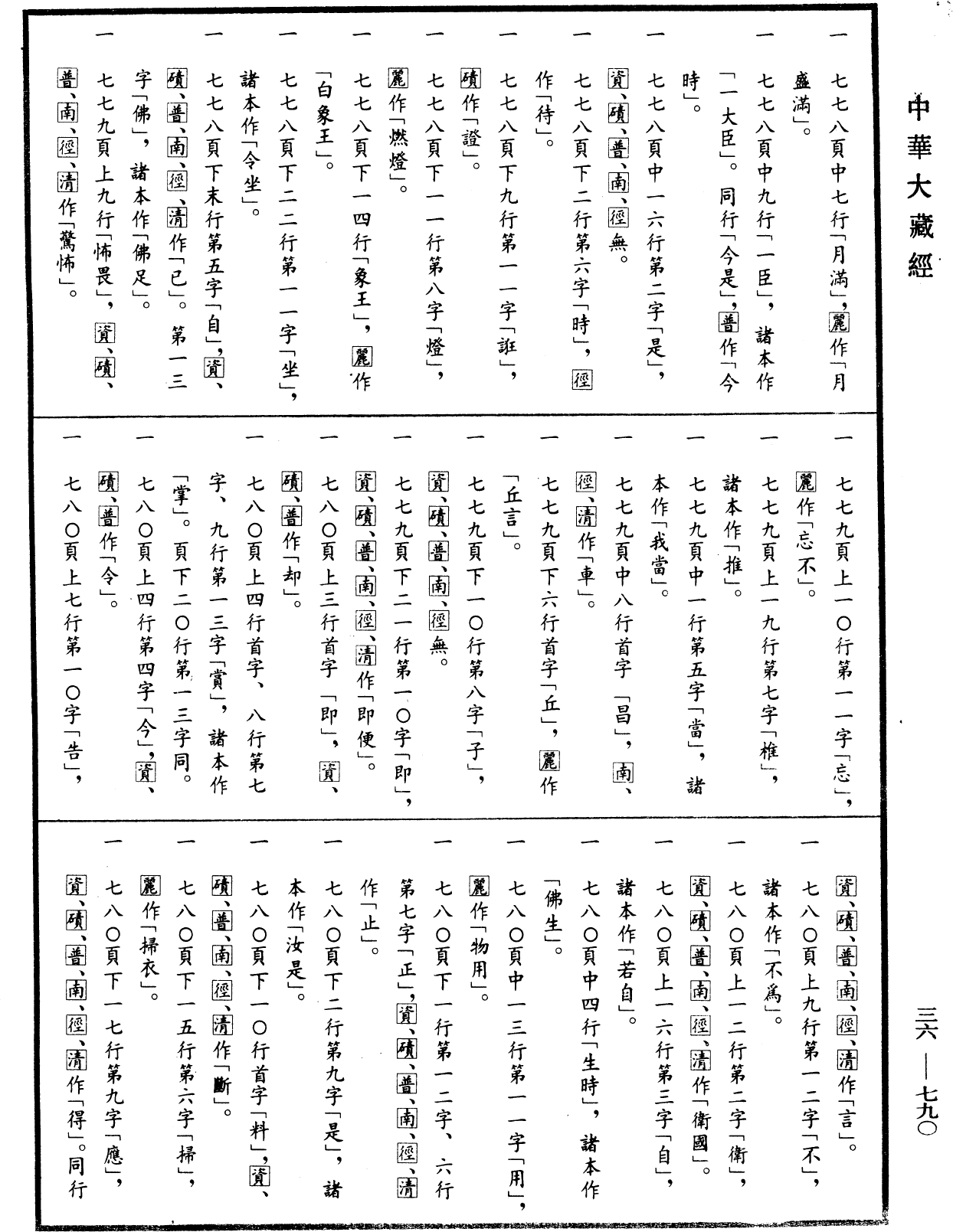 摩訶僧祇律《中華大藏經》_第36冊_第0790頁