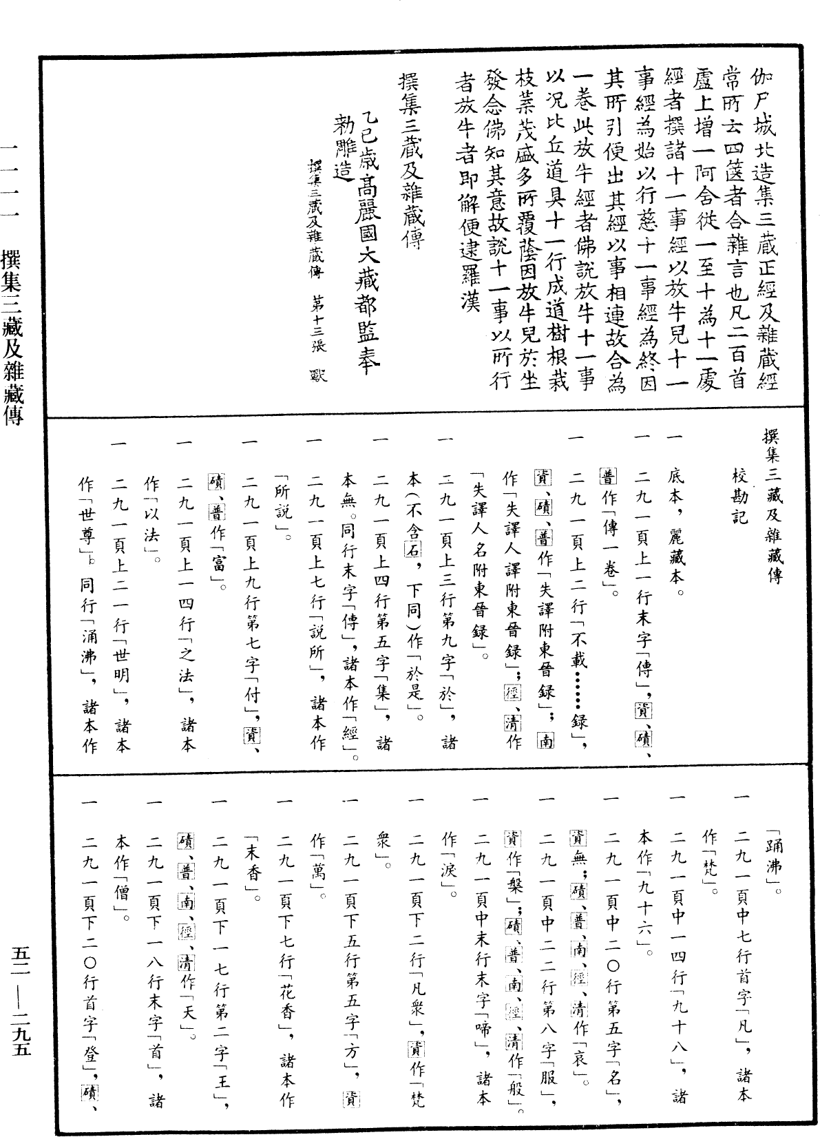 撰集三藏及雜藏傳《中華大藏經》_第52冊_第295頁