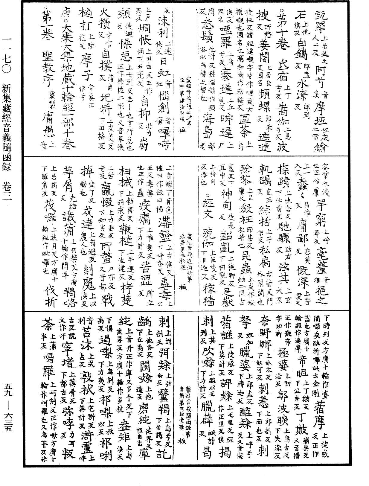 新集藏經音義隨函錄《中華大藏經》_第59冊_第0635頁