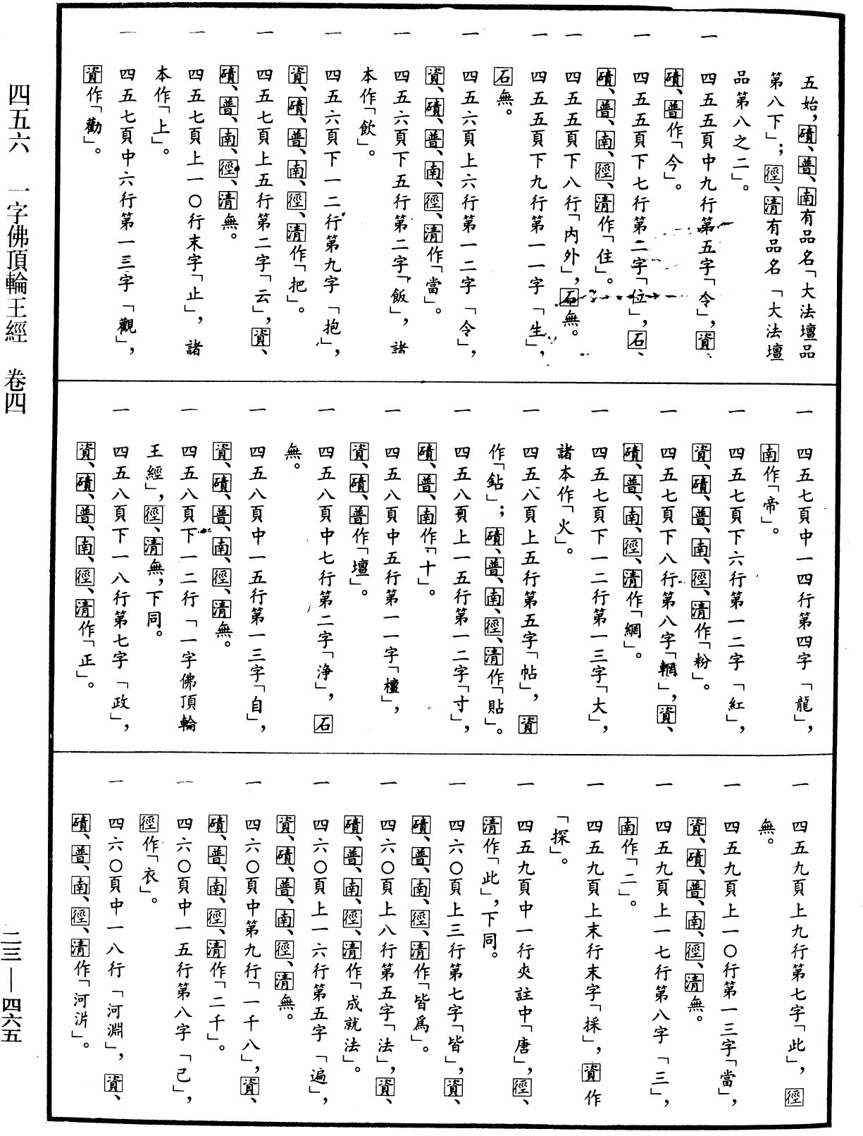 一字佛頂輪王經《中華大藏經》_第23冊_第465頁